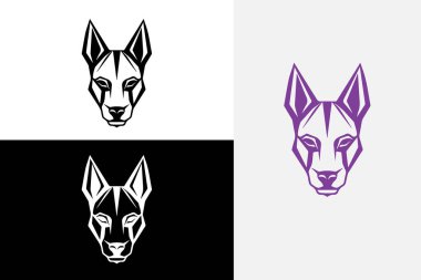 köpek logosu vektör çizim şablonu - vektör