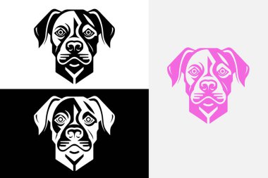 köpek logosu şablonu - vektör illüstrasyonu