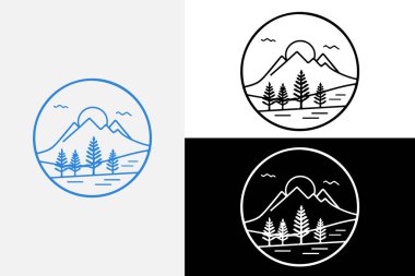 Modern çizgi sanat beyin ampulü beyaz logo örneği temiz tasarım 