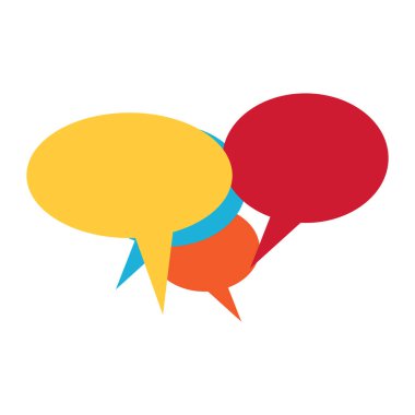 Beyaz arkaplanda izole edilmiş vektör mesajlaşma baloncuk simgesi