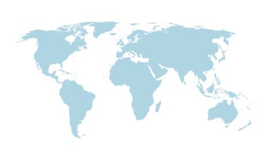 Ülkelerin sınırlarıyla vektör dünya haritası