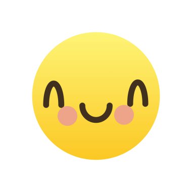 Beyaz üzerinde vektör gururlu emoji çizimi