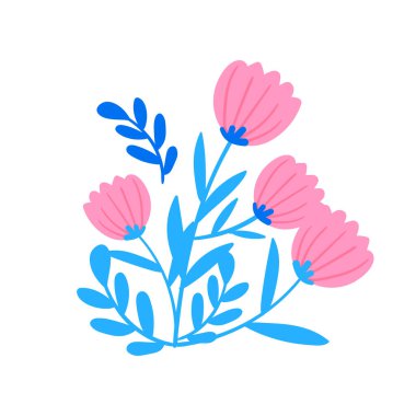 Vektör ilkbahar çiçeği çizimi