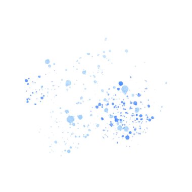 Vektör soyut mavi suluboya fırça sıçraması ve sıçrama