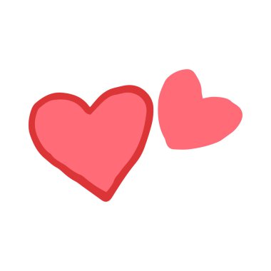 Vektör el çizimi kalp karalama çizimi