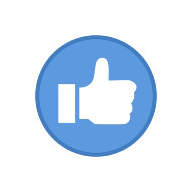 Facebook 'ta beğeni duygusunu gösteren vektör başparmağı simgesi