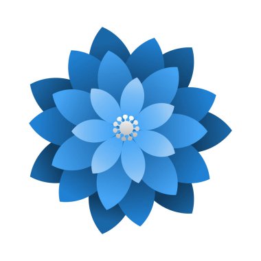 Kağıt stilinde vektör renginde bahar çiçeği