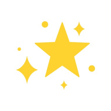 Beyaz üzerine parlak yıldızlar çizilmiş vektör el