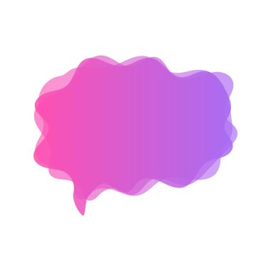 Renkli vektör eğimli sıvı konuşma baloncukları