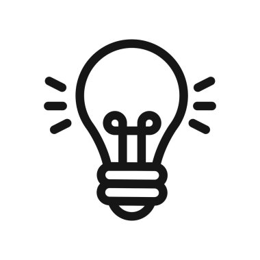 Ampul simgesinin vektör illüstrasyonu