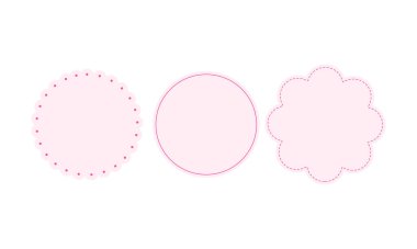 Beyaz arkaplanda vektör pastel etiketleri