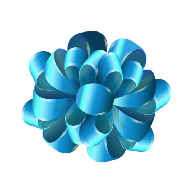 Beyaz arkaplanda vektör hediye yayı illüstrasyonu