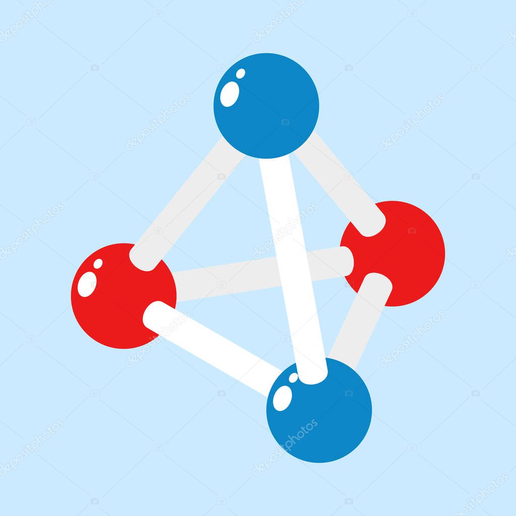 Vector science molecule atom icon design