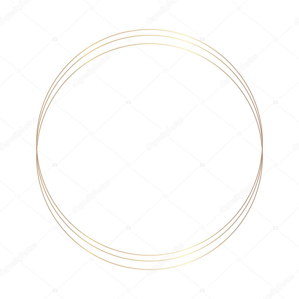 Vector circle round frame on a blank background vector