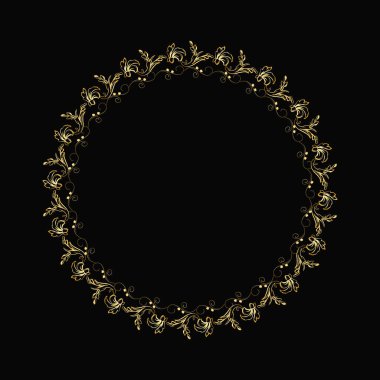 Vector lüks klasik altın barok süsü