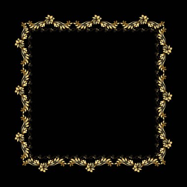 Dekoratif altın kenarlı zarif bir arkaplan