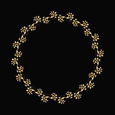 Vector lüks klasik altın barok süsü