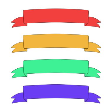 El çizimi kurdelenin vektör koleksiyonu