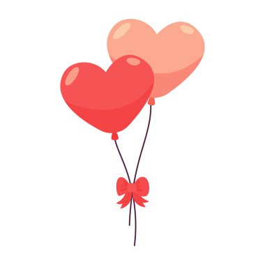 Vektör el çizilmiş kalp balonları arka plan