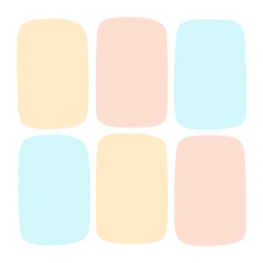 Vektör eli çizilmiş minimalist poster tırnak içinde renk çerçeveleri boş şablon