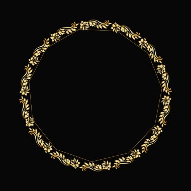 Vector lüks klasik altın barok süsü