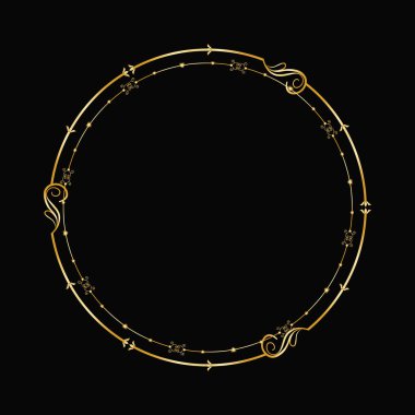  Dekoratif altın çerçeveli zarif bir arkaplan