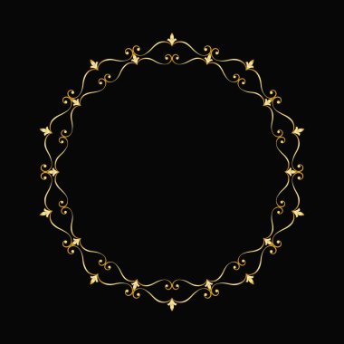 Dekoratif altın çerçeveli zarif bir arkaplan