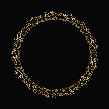 Dekoratif altın çerçeveli zarif bir arkaplan