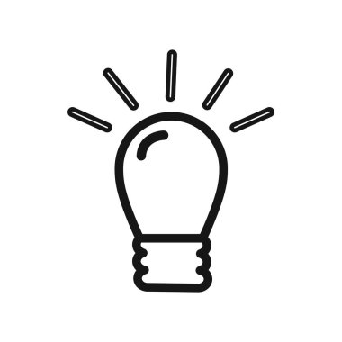 Vektör lambası simge vektör logo şablonu