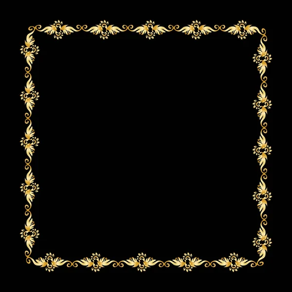 Vector Elegant Background Decorative Gold Border — Stock Vector