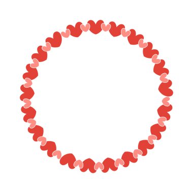 Vektör el çizilmiş kalpler sınır ve çerçeve tasarımı