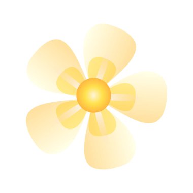 Beyaz arkaplanda vektör detaylandırılmış bahar çiçeği