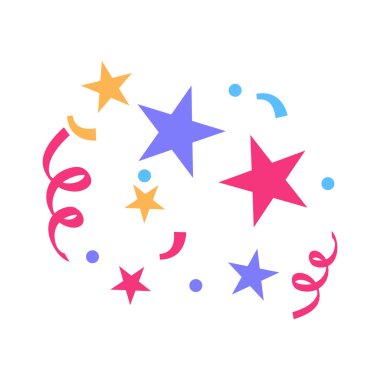 Vektör düz dizayn konfeti arka planı