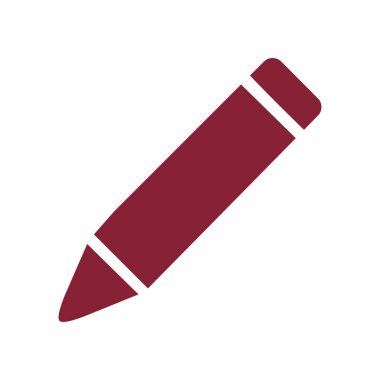 Beyaz arkaplanda vektör kalem simgesi