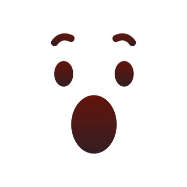 Şok olmuş yüz karalaması korkmuş yüz ifadesi