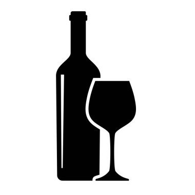 Bir şişe şarap ve şarapla dolu bir bardak getir.