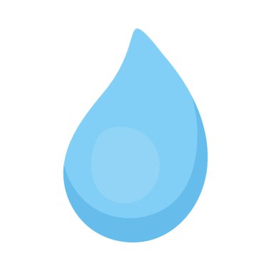 Beyaz arkaplanda vektör mavi su bırakma vektör simgesi