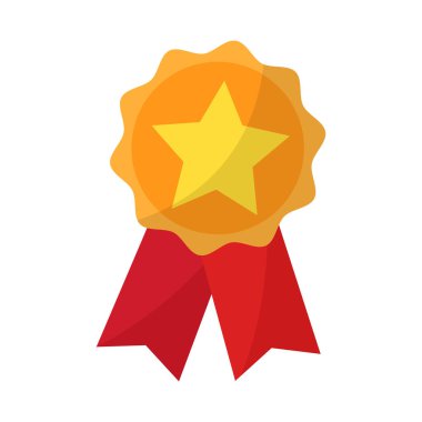 Kurdele ikonu parlak metal ödül sembollü vektör altın rozet ödülü