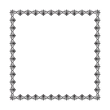 Beyaz arkaplanda vektör zarif süs çerçevesi