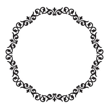 Beyaz arkaplanda vektör süsleme çerçevesi