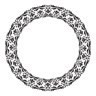 Beyaz arkaplanda vektör süsleme çerçevesi