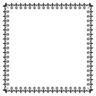 Beyaz arkaplanda vektör zarif süs çerçevesi