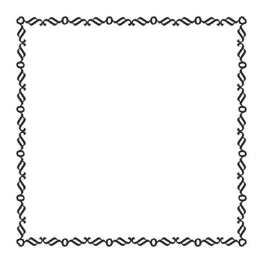 Beyaz arkaplanda vektör zarif süs çerçevesi