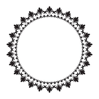 Beyaz arkaplanda vektör süsleme çerçevesi