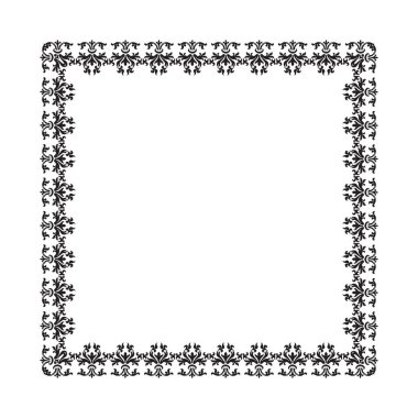 Beyaz arkaplanda vektör zarif süs çerçevesi
