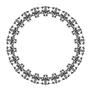 Beyaz arkaplanda vektör süsleme çerçevesi