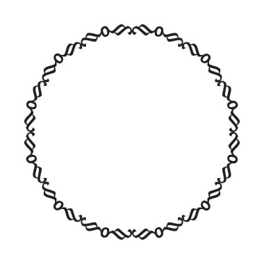 Beyaz arkaplanda vektör süsleme çerçevesi