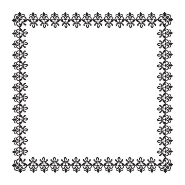 Beyaz arkaplanda vektör zarif süs çerçevesi