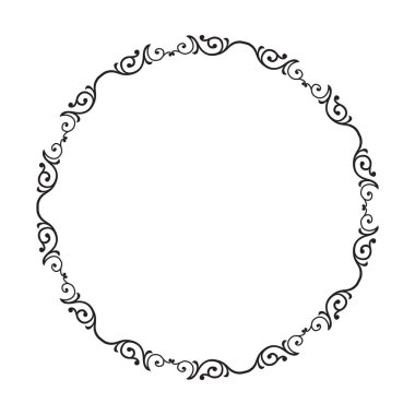 Beyaz arkaplanda vektör süsleme çerçevesi