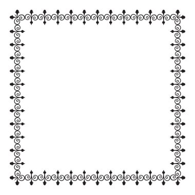 Beyaz arkaplanda vektör zarif süs çerçevesi